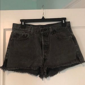 Vintage Black Levi’s cutoff shorts